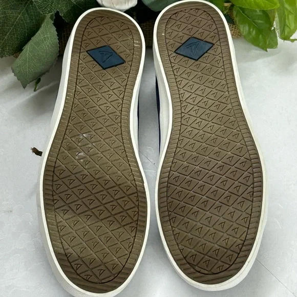 Sperry Navy Canvas Sneakers with Tan Laces - Picture 4 of 6